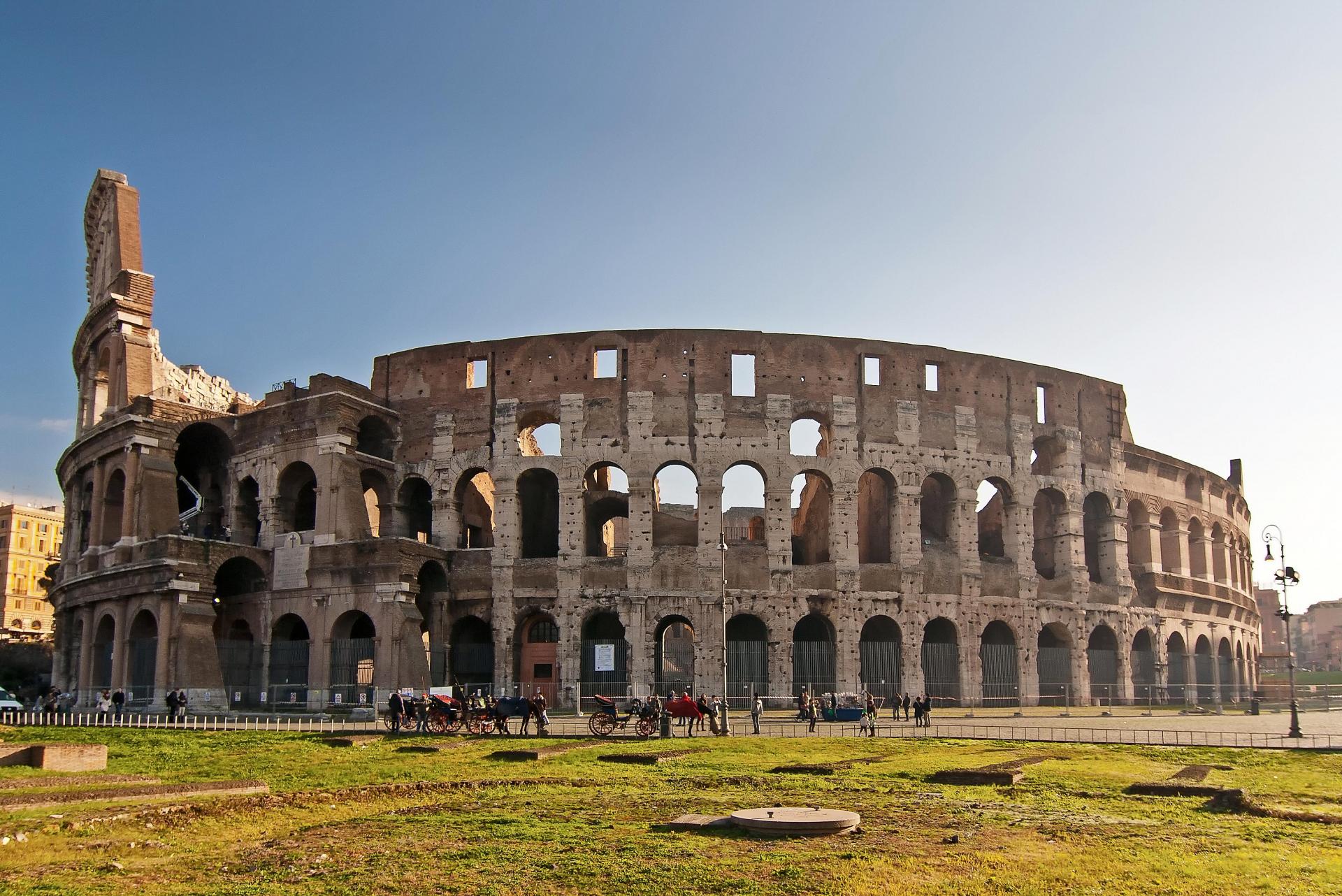 Colosseo, o Anfiteatro Flavio, 70-80 d.C. Roma.